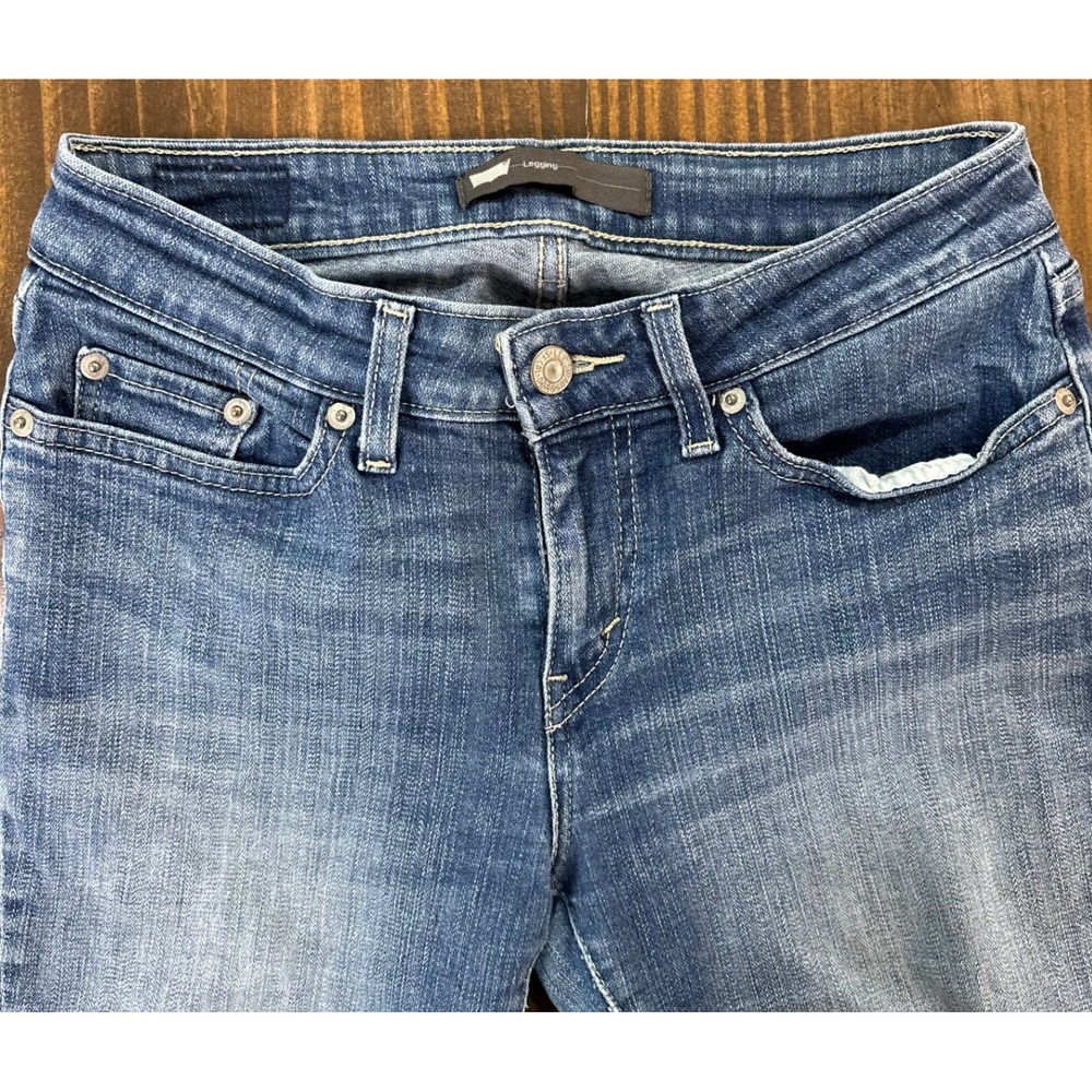 Levis 535 Super Skinny Legging Jeans Medium Wash‎ Blue Denim W28 L32 Women - Picture 4 of 10
